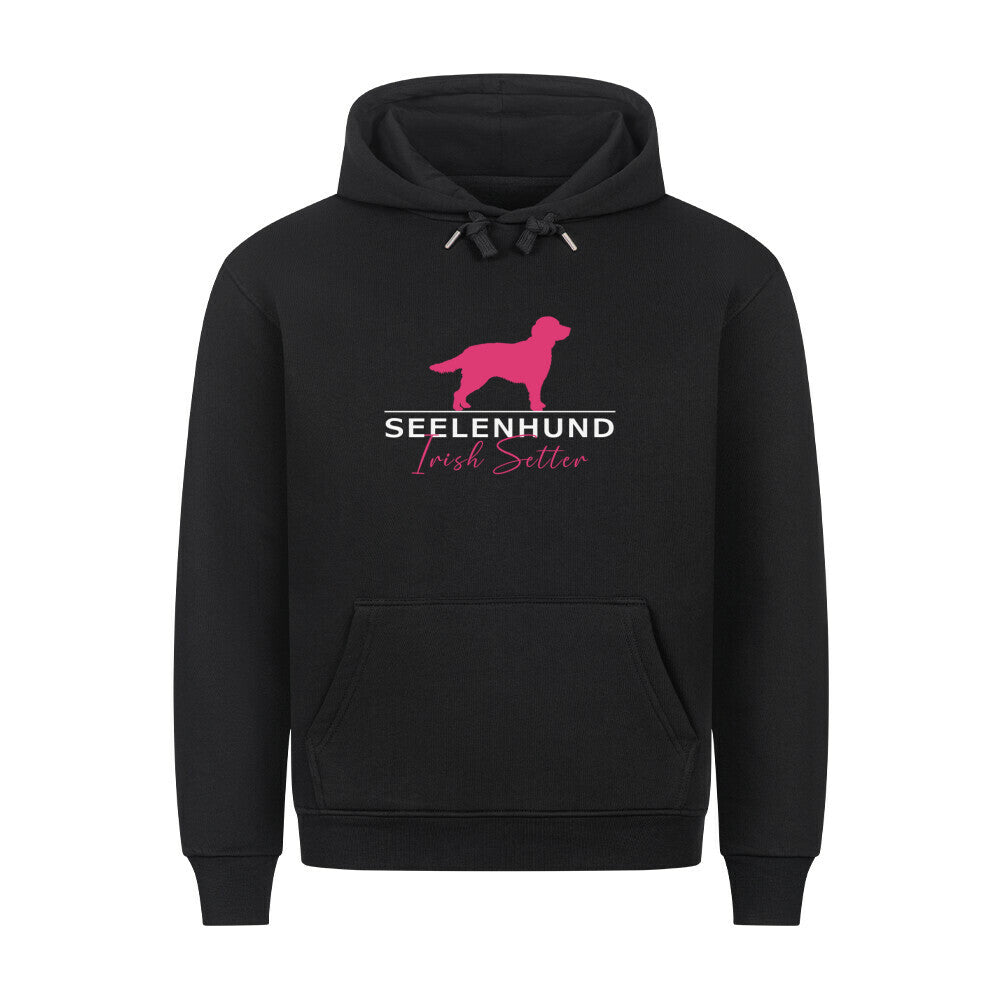Premium Hoodie "Irish Setter - Seelenhund" Schwarz – hunde-shirt.de