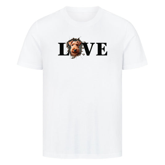 Premium T-Shirt "Irish Terrier - LOVE" Weiß – hunde-shirt.de