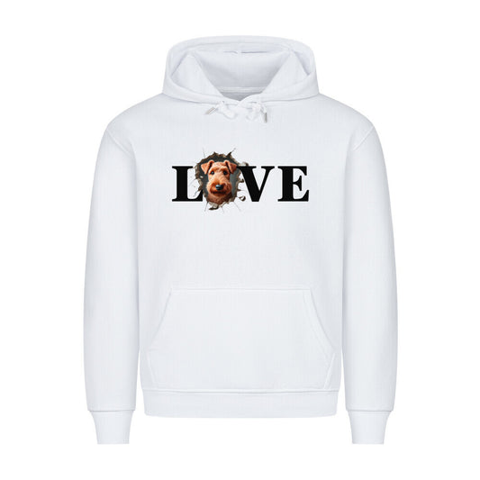 Premium Hoodie "Irish Terrier - LOVE" Weiß – hunde-shirt.de