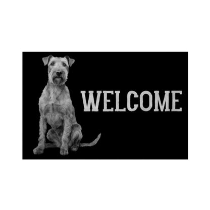 Fußmatte "Irish Terrier - WELCOME" Weiß – hunde-shirt.de