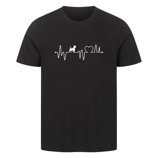 Premium T-Shirt "Jack Russell - Heartbeat" Schwarz – hunde-shirt.de