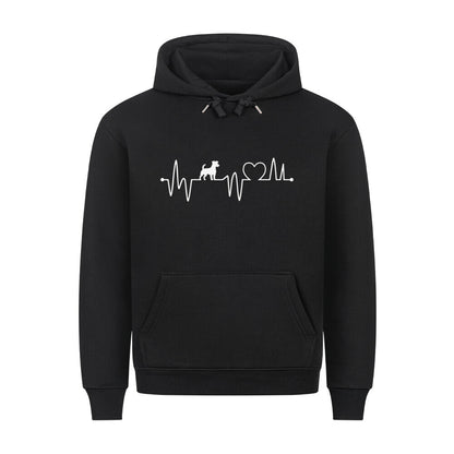 Premium Hoodie "Jack Russell - Heartbeat" Schwarz – hunde-shirt.de