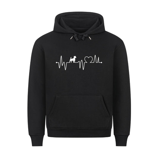 Premium Hoodie "Jack Russell - Heartbeat" Schwarz – hunde-shirt.de