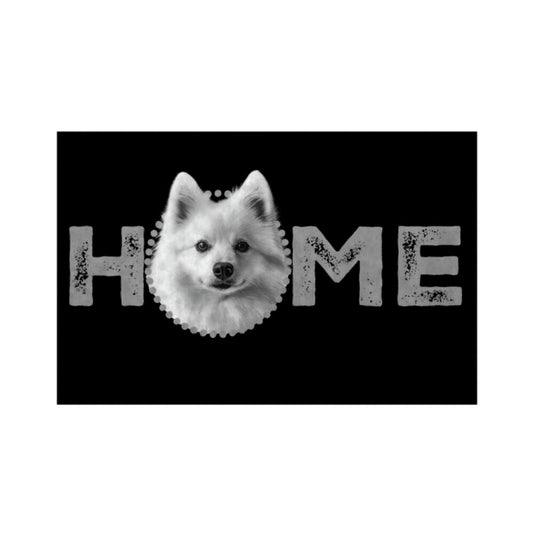 Fußmatte "Japan Spitz - HOME-Edition" Weiß – hunde-shirt.de