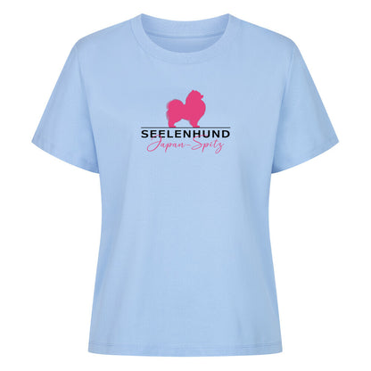 Premium Damen-Shirt "Japan Spitz - Seelenhund" Sky Blue – hunde-shirt.de