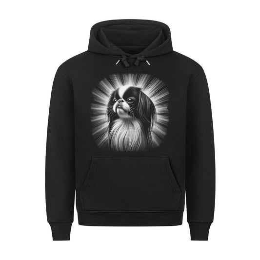 Premium Hoodie "Japan Chin - Shine" Schwarz – hunde-shirt.de