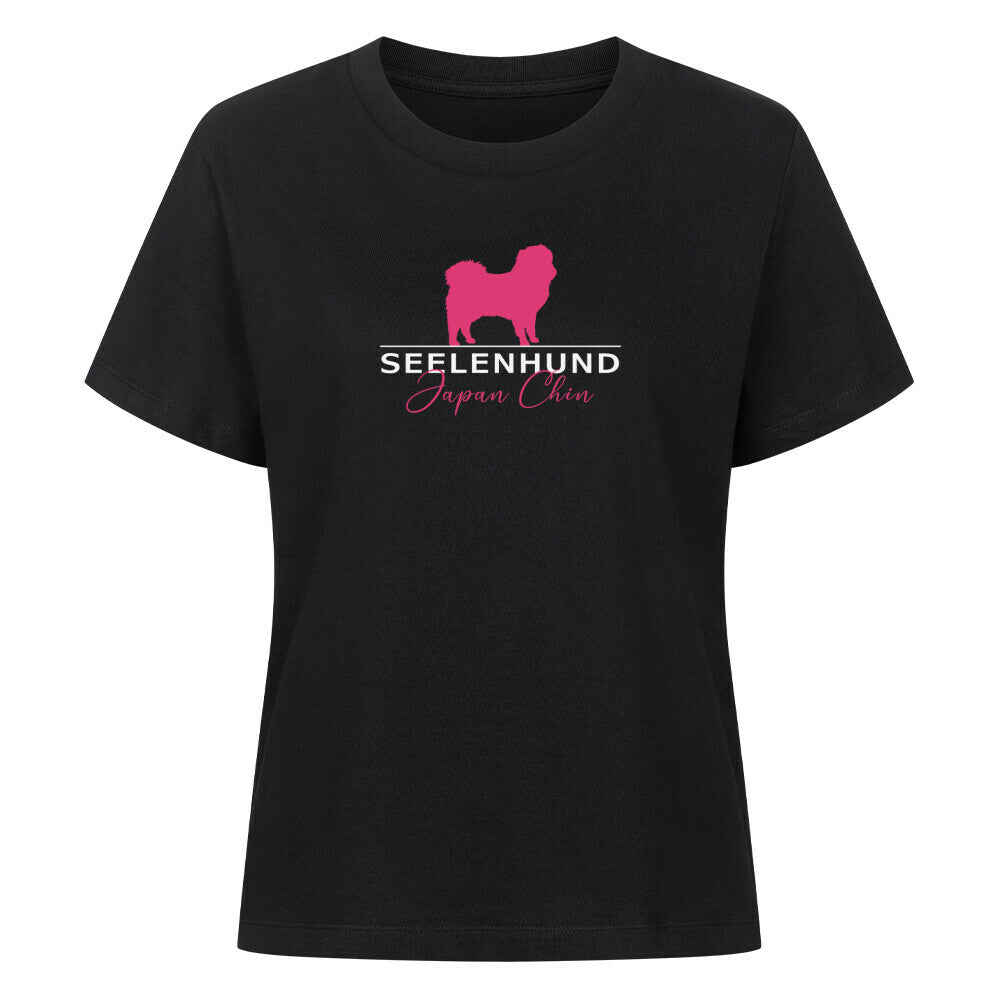 Premium Damen-Shirt "Japan Chin - Seelenhund" Schwarz – hunde-shirt.de