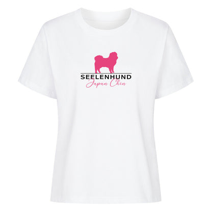 Premium Damen-Shirt "Japan Chin - Seelenhund" Weiß – hunde-shirt.de