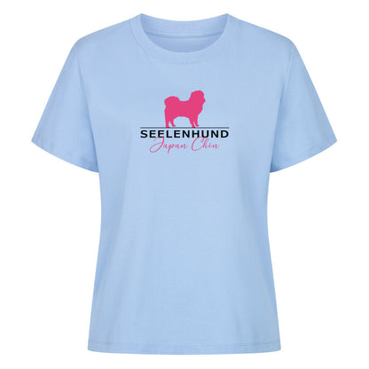 Premium Damen-Shirt "Japan Chin - Seelenhund" Sky Blue – hunde-shirt.de