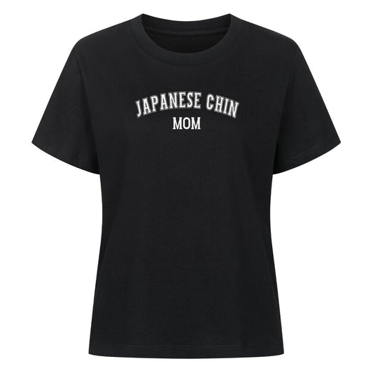 Premium Damen-Shirt "Japan Chin - MOM" Schwarz – hunde-shirt.de