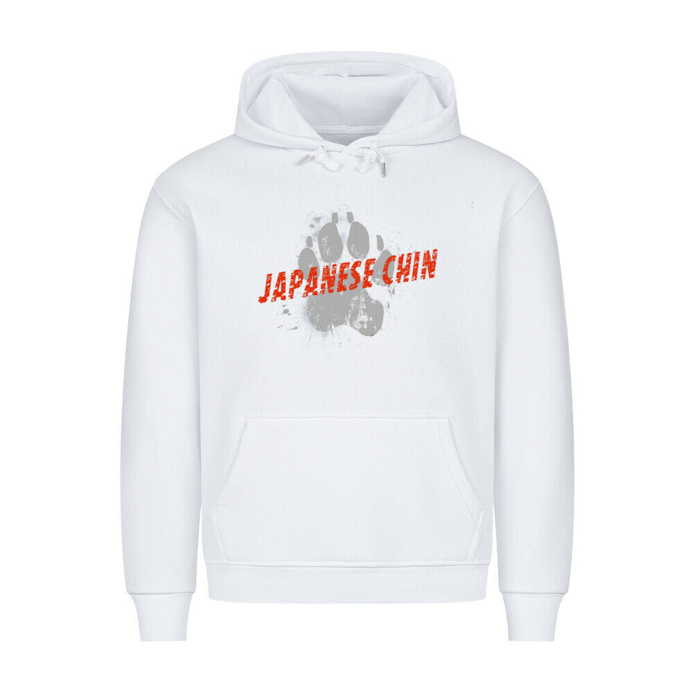 Premium Hoodie "Japanese Chin - PAW" Weiß – hunde-shirt.de