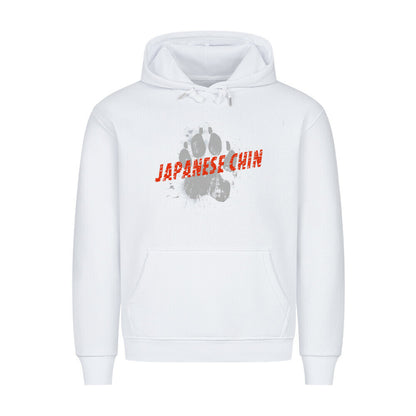 Premium Hoodie "Japanese Chin - PAW" Weiß – hunde-shirt.de