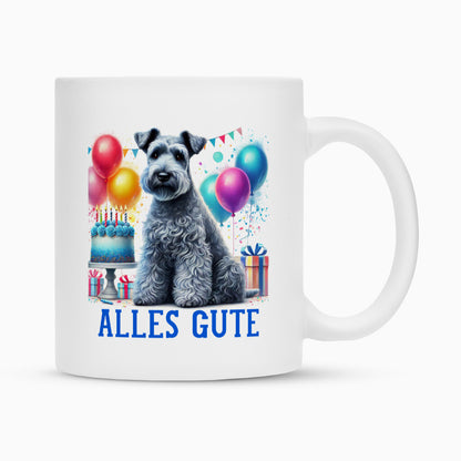 Tasse "Kerry Blue Terrier - Alles Gute" Weiß – hunde-shirt.de