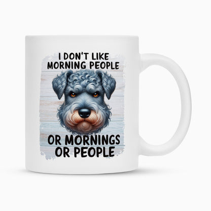 Tasse "Kerry Blue - Morning People" Weiß – hunde-shirt.de