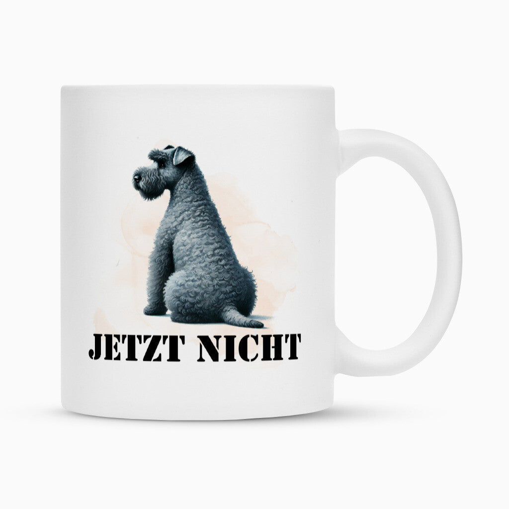 Tasse "Kerry Blue - JETZT NICHT" Weiß – hunde-shirt.de