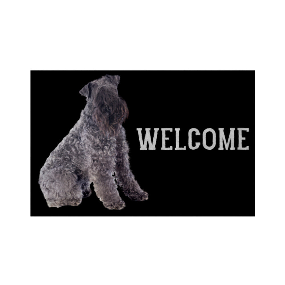 Fußmatte "Kerry Blue - WELCOME" Weiß – hunde-shirt.de