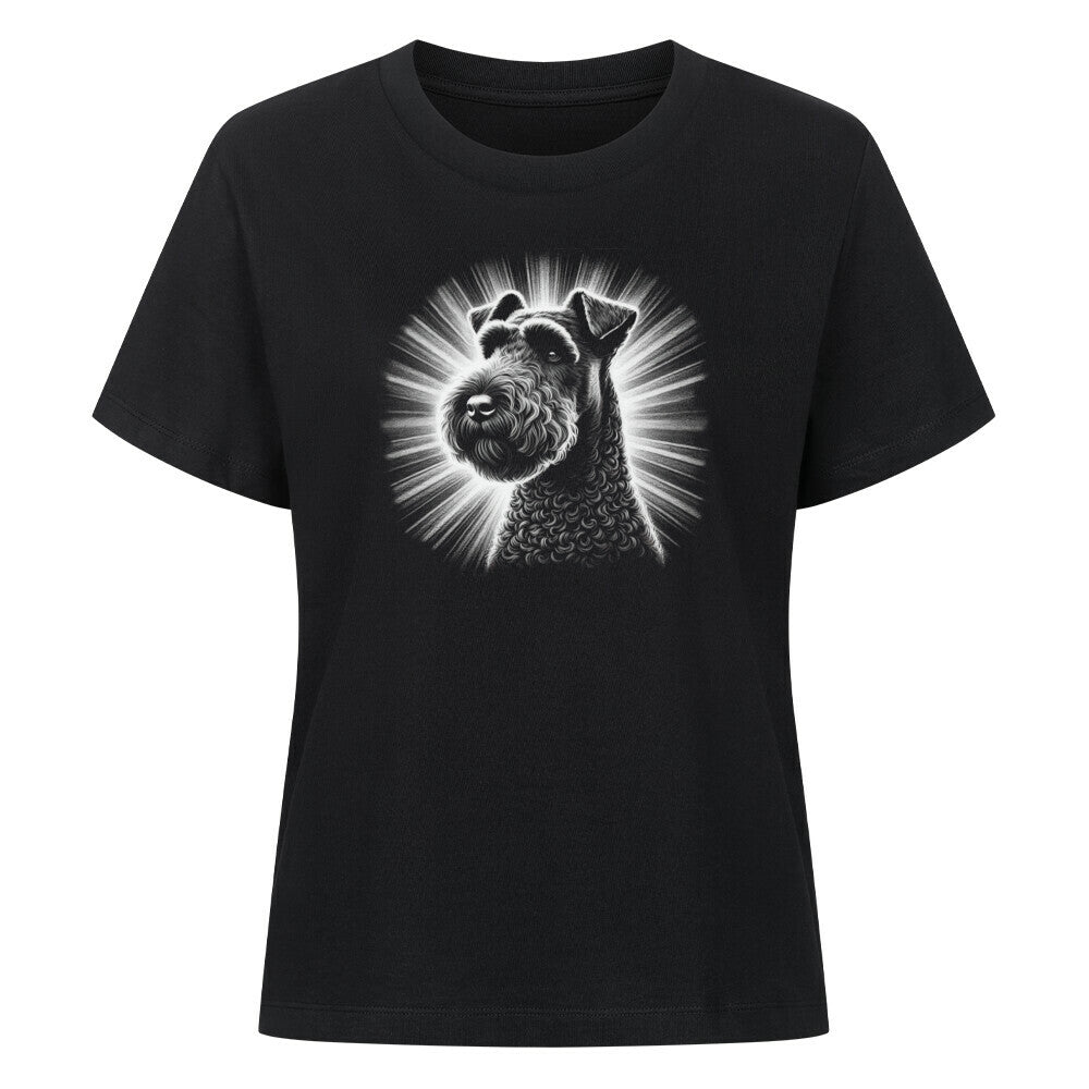 Premium Damen-Shirt "Kerry Blue - Shine" Schwarz – hunde-shirt.de