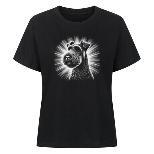 Premium Damen-Shirt "Kerry Blue - Shine" Schwarz – hunde-shirt.de