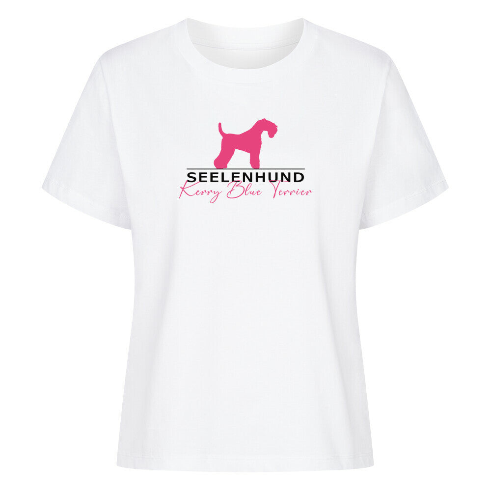 Premium Damen-Shirt "Kerry Blue - Seelenhund" Weiß – hunde-shirt.de