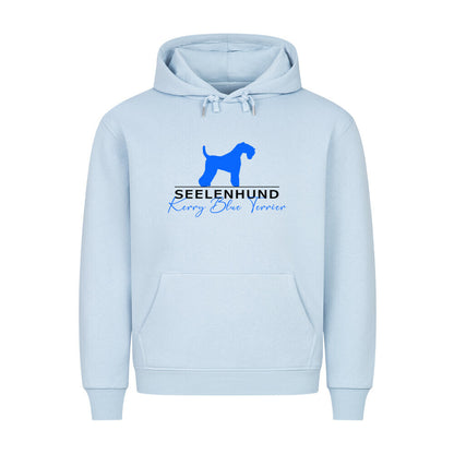 Premium Hoodie "Kerry Blue - Seelenhund" Babyblau – hunde-shirt.de