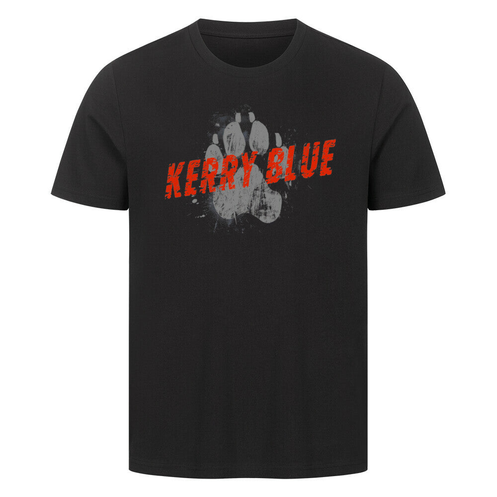 Premium T-Shirt "Kerry Blue - PAW" Schwarz – hunde-shirt.de
