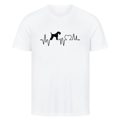 Premium T-Shirt "Kerry Blue - Heartbeat" Weiß – hunde-shirt.de