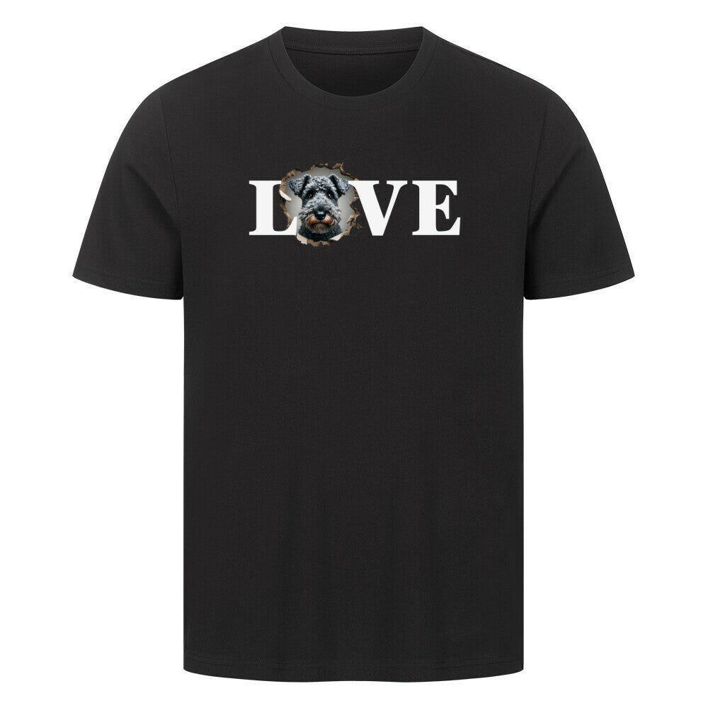 Premium T-Shirt "Kerry Blue - LOVE" Schwarz – hunde-shirt.de