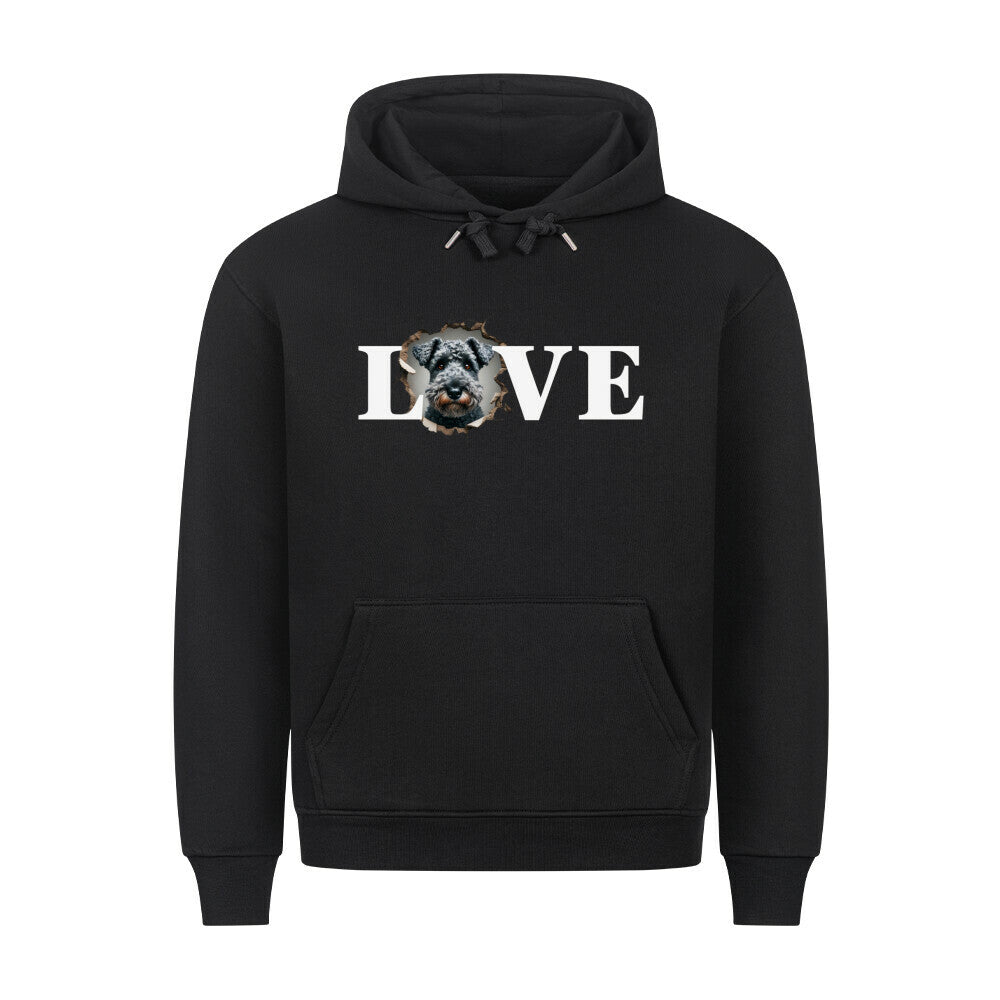Premium Hoodie "Kerry Blue - LOVE" Schwarz – hunde-shirt.de