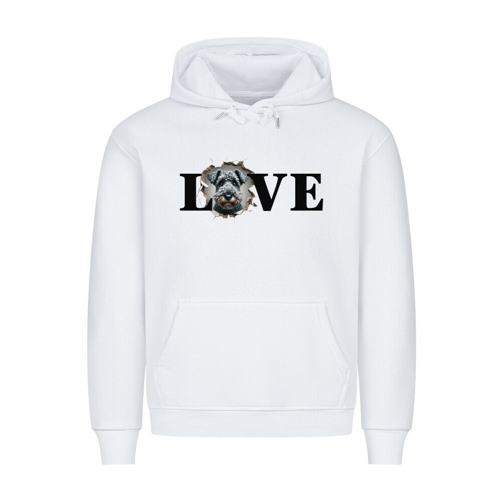 Premium Hoodie "Kerry Blue - LOVE" Weiß – hunde-shirt.de