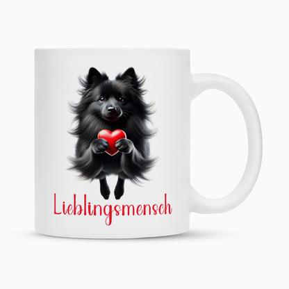Tasse "Kleinspitz - Lieblingsmensch" Weiß – hunde-shirt.de