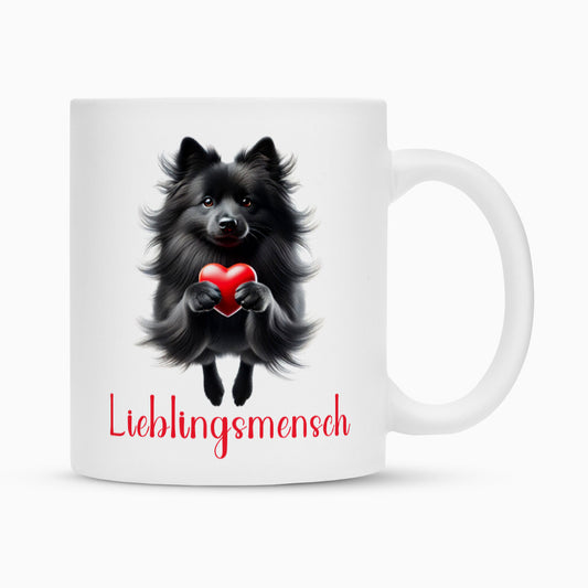 Tasse "Kleinspitz - Lieblingsmensch" Weiß – hunde-shirt.de