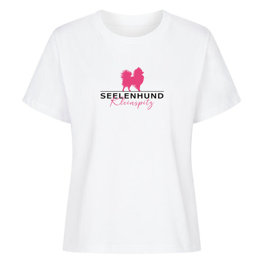 Premium Damen-Shirt "Kleinspitz - Seelenhund" Weiß – hunde-shirt.de