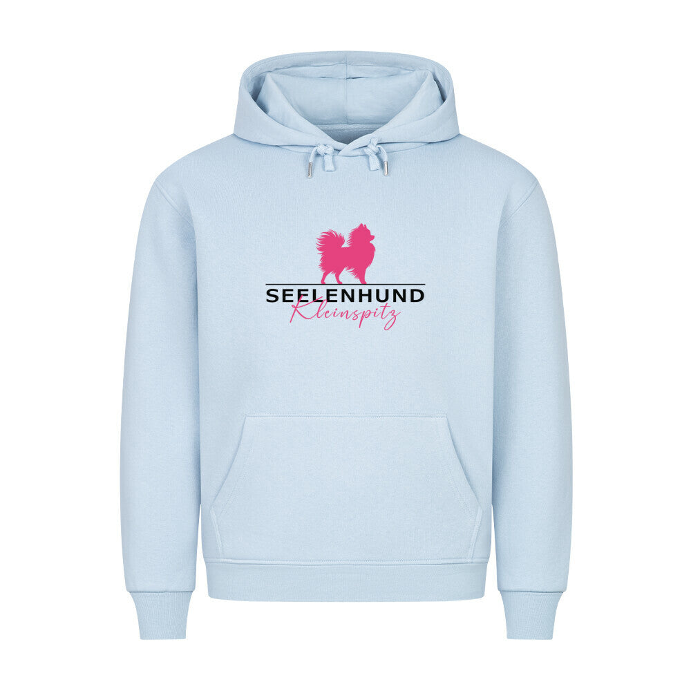 Premium Hoodie "Kleinspitz - Seelenhund" Babyblau – hunde-shirt.de