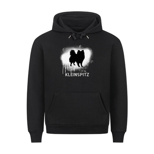 Premium Hoodie "Kleinspitz - Brush" Schwarz – hunde-shirt.de