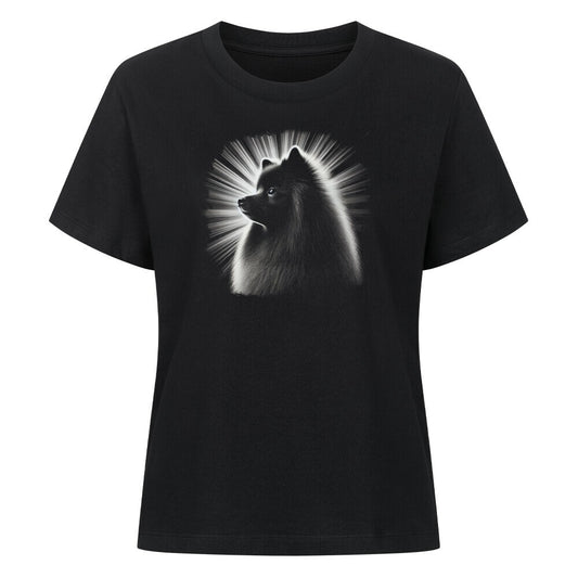 Premium Damen-Shirt "Kleinspitz - Shine" Schwarz – hunde-shirt.de