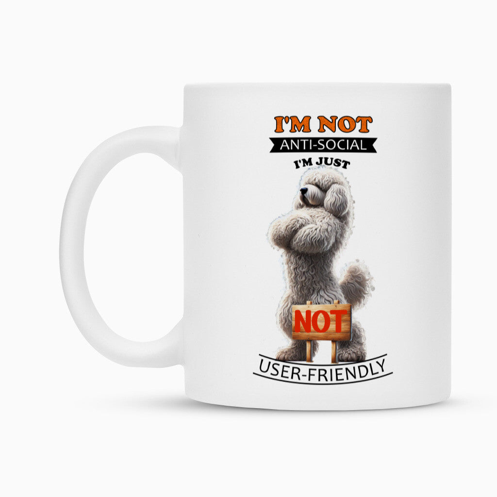 Tasse "Komondor - Anti-Social" – hunde-shirt.de