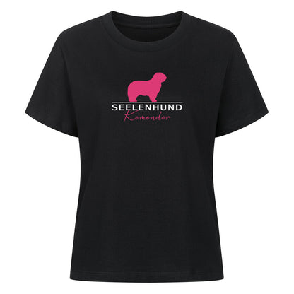 Premium Damen-Shirt "Komondor - Seelenhund" Schwarz – hunde-shirt.de