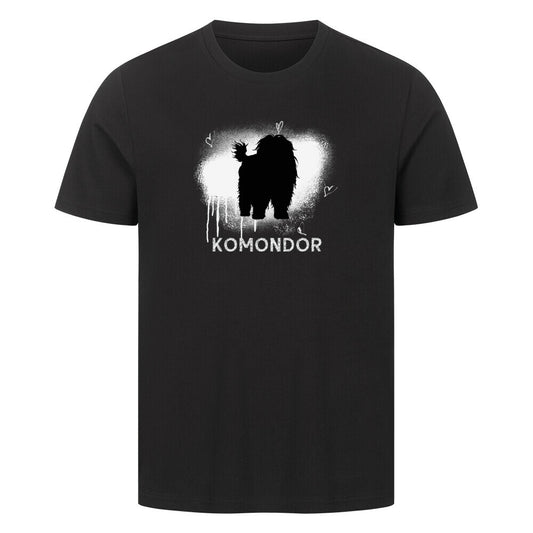 Premium T-Shirt "Komondor - Brush" Schwarz – hunde-shirt.de