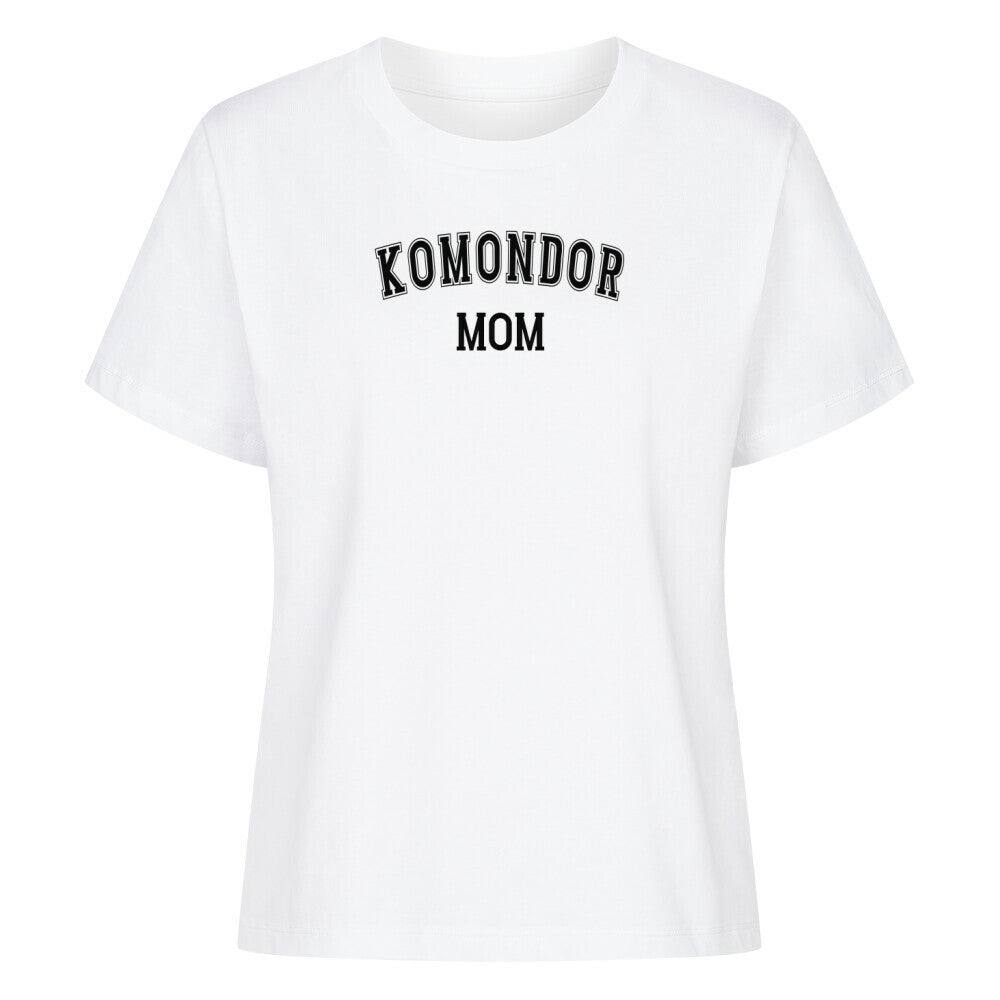 Premium Damen-Shirt "Komondor - MOM" Weiß – hunde-shirt.de