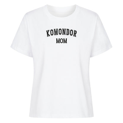 Premium Damen-Shirt "Komondor - MOM" Weiß – hunde-shirt.de