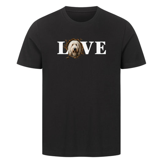 Premium T-Shirt "Komondor - LOVE" Schwarz – hunde-shirt.de