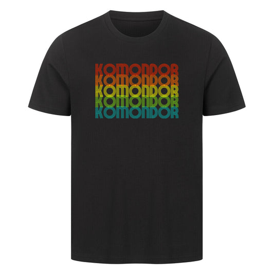 Premium T-Shirt "Komondor - RETRO" Schwarz – hunde-shirt.de