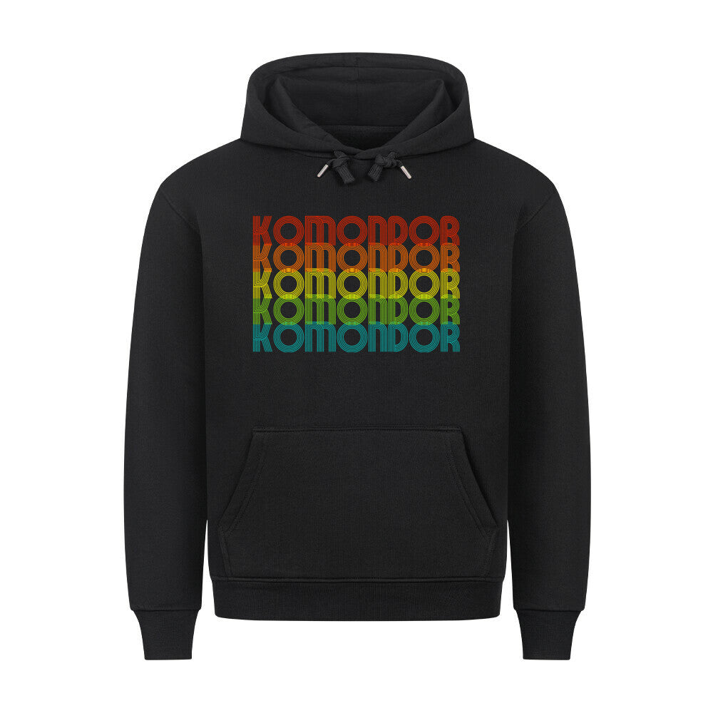Premium Hoodie "Komondor - RETRO" Schwarz – hunde-shirt.de