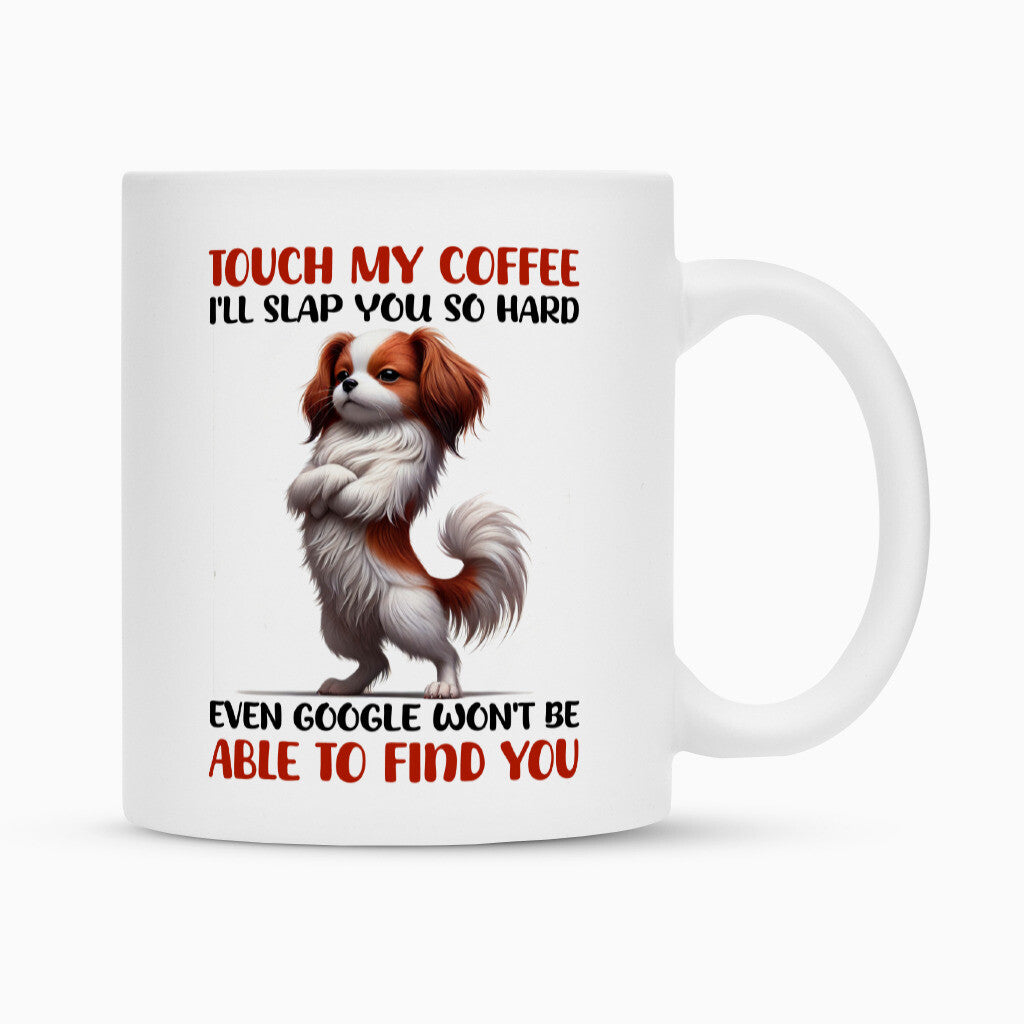 Tasse "Kooikerhondje - Touch my Coffee..." Weiß – hunde-shirt.de