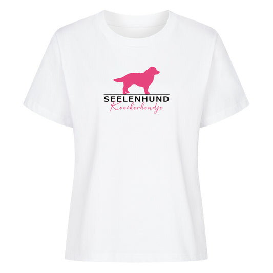 Premium Damen-Shirt "Kooikerhondje - Seelenhund" Weiß – hunde-shirt.de