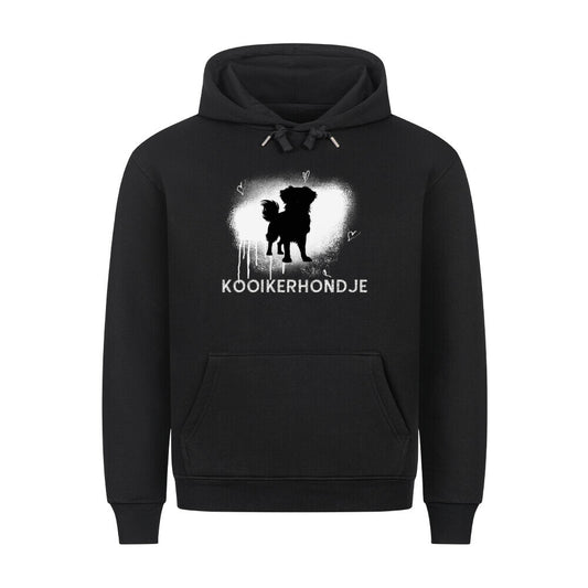 Premium Hoodie "Kooikerhondje - Brush" Schwarz – hunde-shirt.de