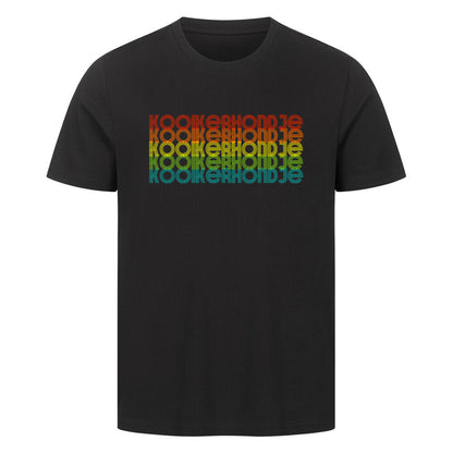 Premium T-Shirt "Kooikerhondje - RETRO" Schwarz – hunde-shirt.de