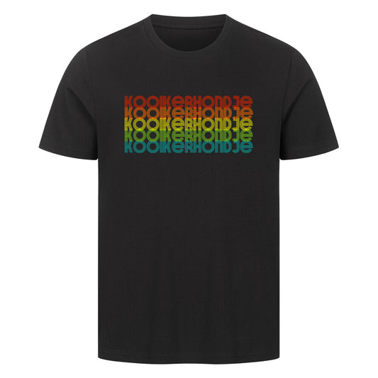 Premium T-Shirt "Kooikerhondje - RETRO" Schwarz – hunde-shirt.de