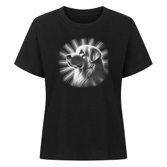 Premium Damen-Shirt "Kuvasz - Shine" Schwarz – hunde-shirt.de