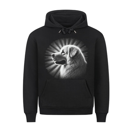 Premium Hoodie "Kuvasz - Bright" Schwarz – hunde-shirt.de